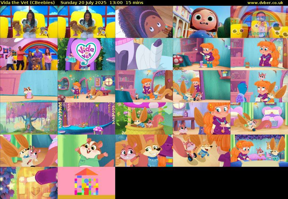 Vida the Vet (CBeebies) Sunday 20 July 2025 13:00 - 13:15
