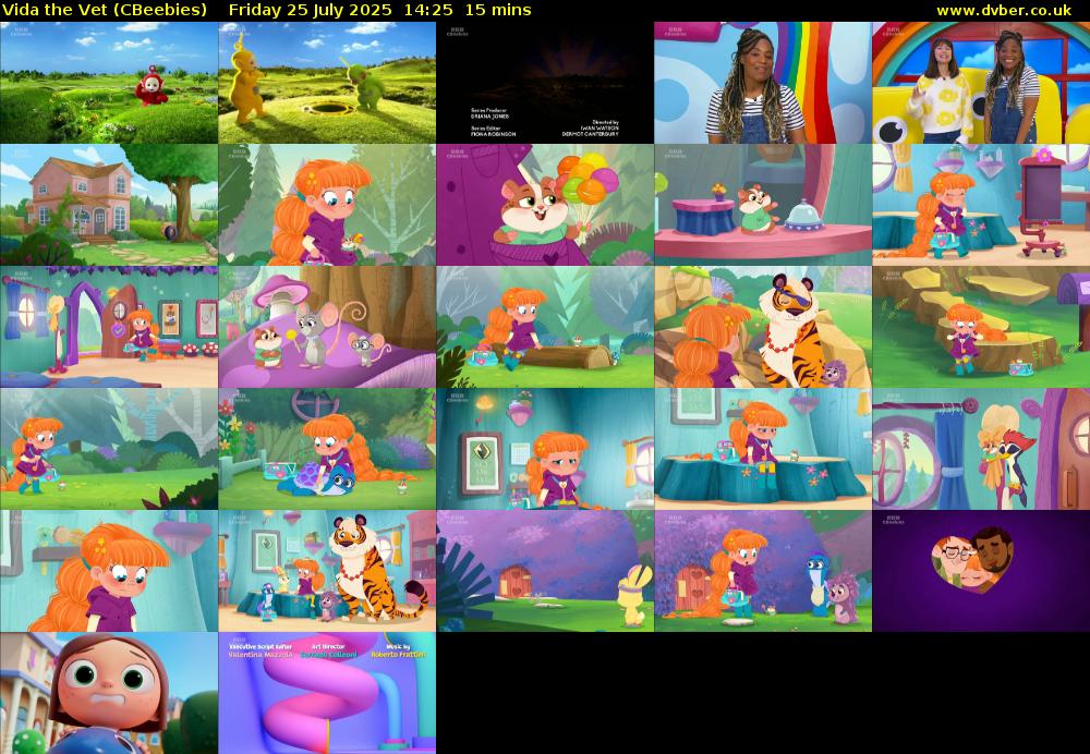 Vida the Vet (CBeebies) Friday 25 July 2025 14:25 - 14:40