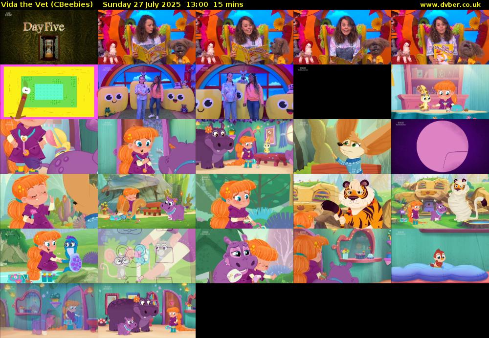Vida the Vet (CBeebies) Sunday 27 July 2025 13:00 - 13:15