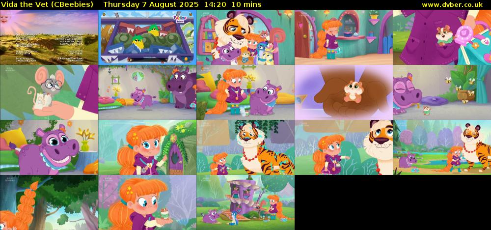 Vida the Vet (CBeebies) Thursday 7 August 2025 14:20 - 14:30