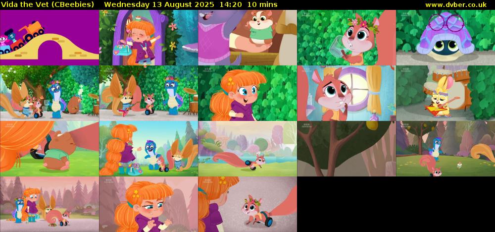 Vida the Vet (CBeebies) Wednesday 13 August 2025 14:20 - 14:30
