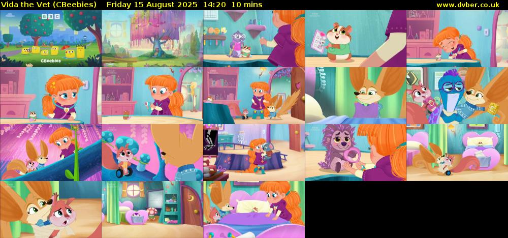 Vida the Vet (CBeebies) Friday 15 August 2025 14:20 - 14:30