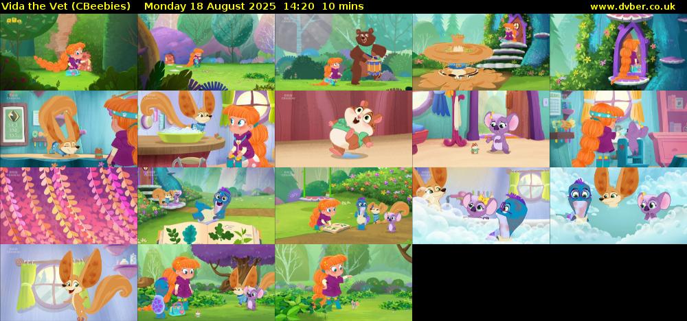 Vida the Vet (CBeebies) Monday 18 August 2025 14:20 - 14:30