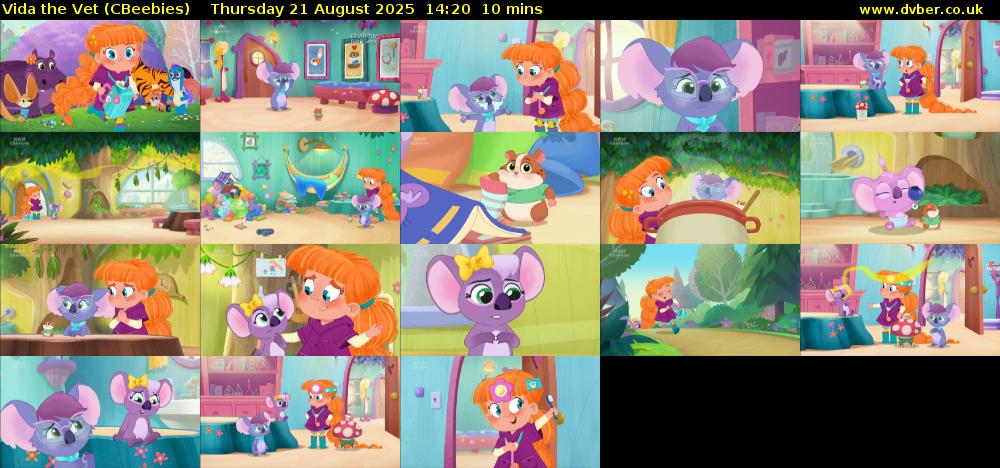 Vida the Vet (CBeebies) Thursday 21 August 2025 14:20 - 14:30