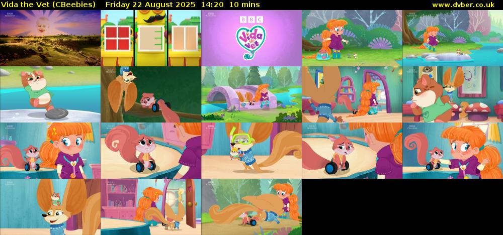 Vida the Vet (CBeebies) Friday 22 August 2025 14:20 - 14:30