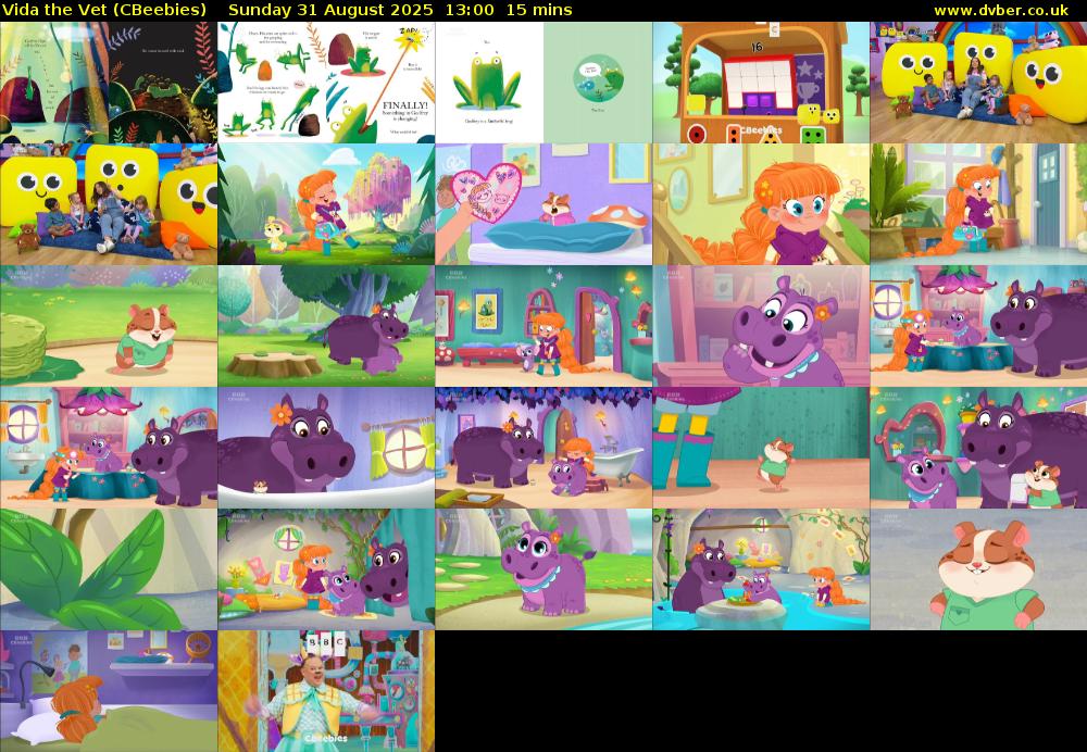 Vida the Vet (CBeebies) Sunday 31 August 2025 13:00 - 13:15