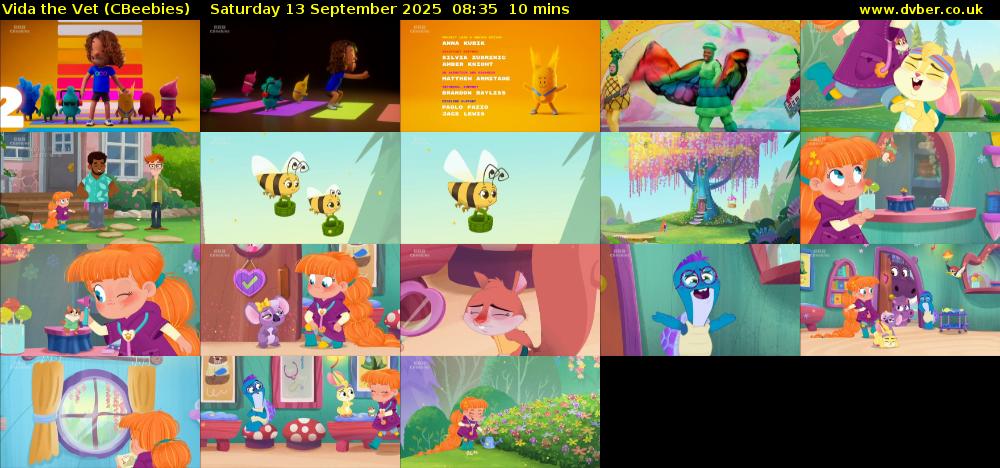 Vida the Vet (CBeebies) Saturday 13 September 2025 08:35 - 08:45