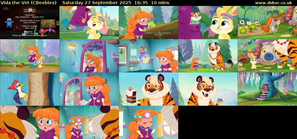Vida the Vet (CBeebies) Saturday 27 September 2025 16:35 - 16:45