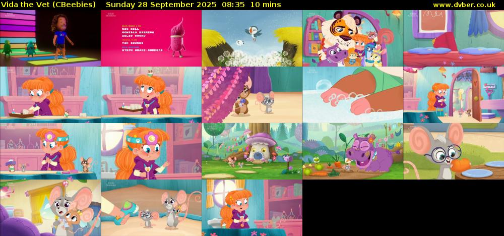 Vida the Vet (CBeebies) Sunday 28 September 2025 08:35 - 08:45