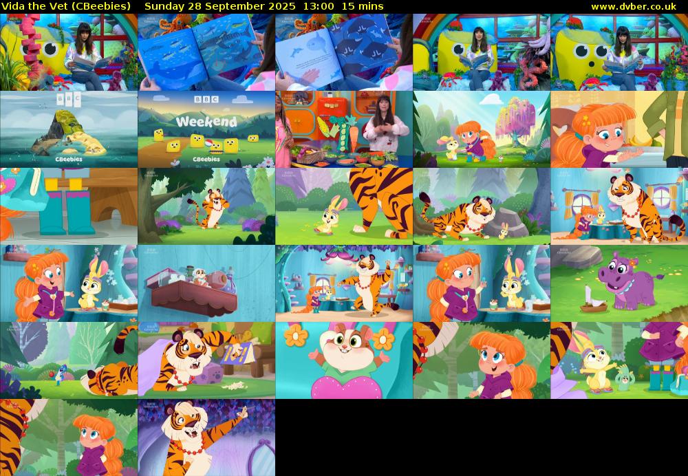 Vida the Vet (CBeebies) Sunday 28 September 2025 13:00 - 13:15