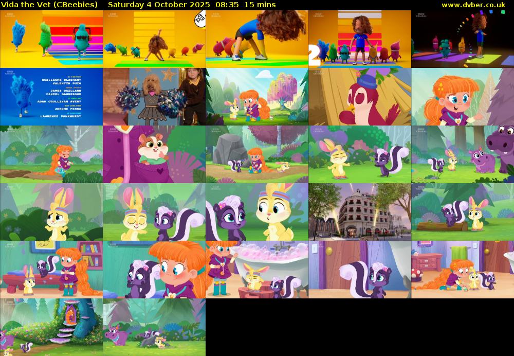 Vida the Vet (CBeebies) Saturday 4 October 2025 08:35 - 08:50