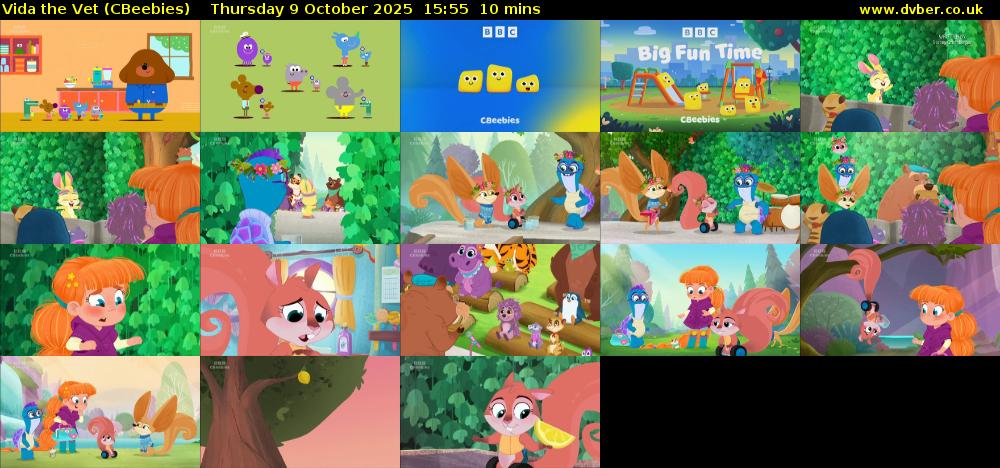 Vida the Vet (CBeebies) Thursday 9 October 2025 15:55 - 16:05