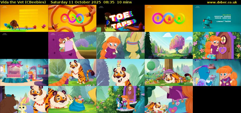 Vida the Vet (CBeebies) Saturday 11 October 2025 08:35 - 08:45