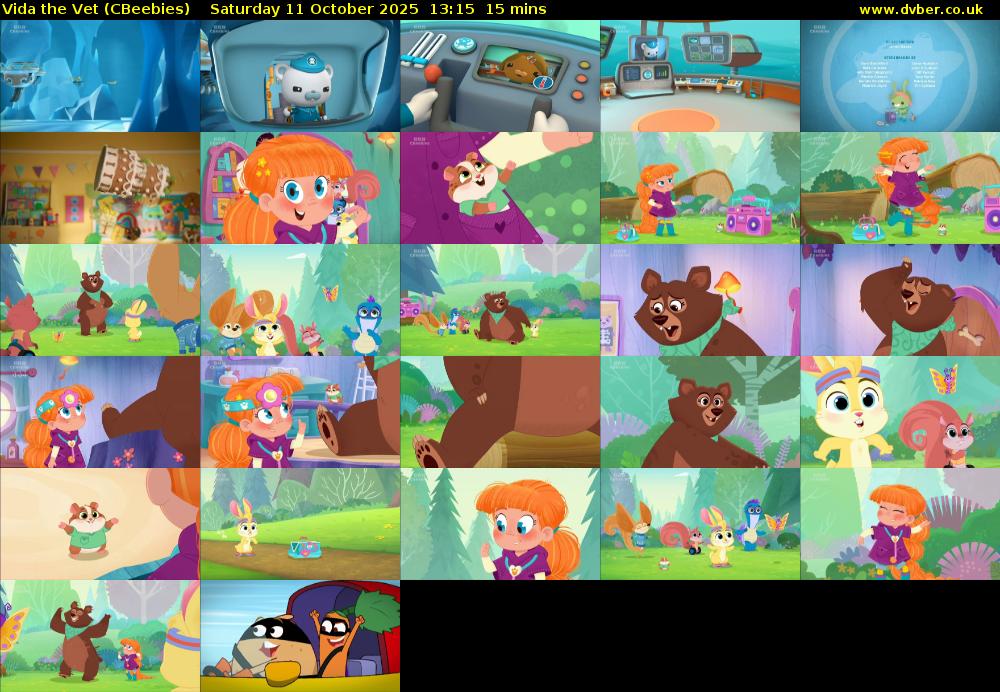 Vida the Vet (CBeebies) Saturday 11 October 2025 13:15 - 13:30