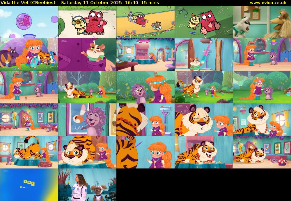 Vida the Vet (CBeebies) Saturday 11 October 2025 16:40 - 16:55