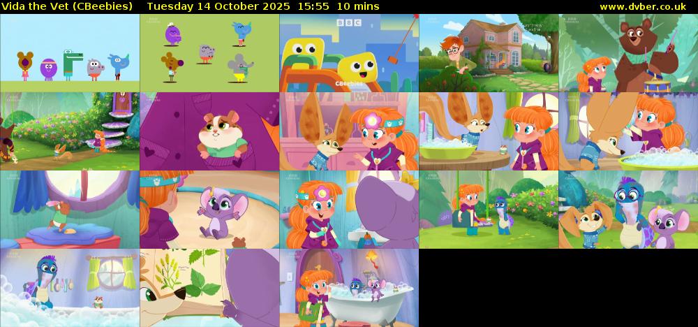 Vida the Vet (CBeebies) Tuesday 14 October 2025 15:55 - 16:05