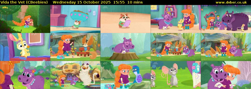 Vida the Vet (CBeebies) Wednesday 15 October 2025 15:55 - 16:05
