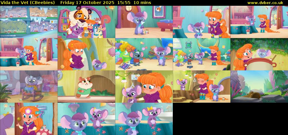 Vida the Vet (CBeebies) Friday 17 October 2025 15:55 - 16:05