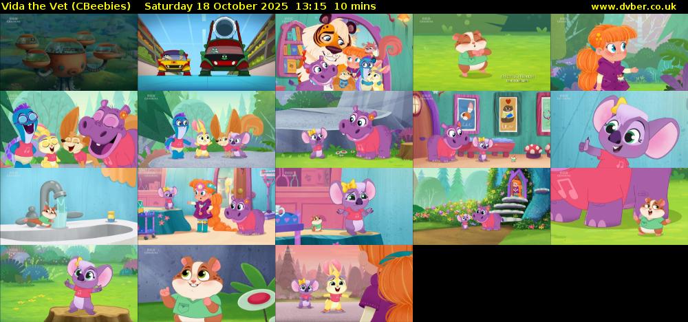 Vida the Vet (CBeebies) Saturday 18 October 2025 13:15 - 13:25