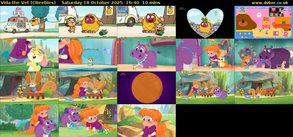Vida the Vet (CBeebies) Saturday 18 October 2025 16:40 - 16:50