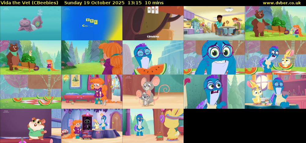 Vida the Vet (CBeebies) Sunday 19 October 2025 13:15 - 13:25