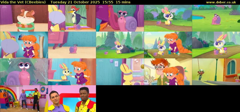 Vida the Vet (CBeebies) Tuesday 21 October 2025 15:55 - 16:10