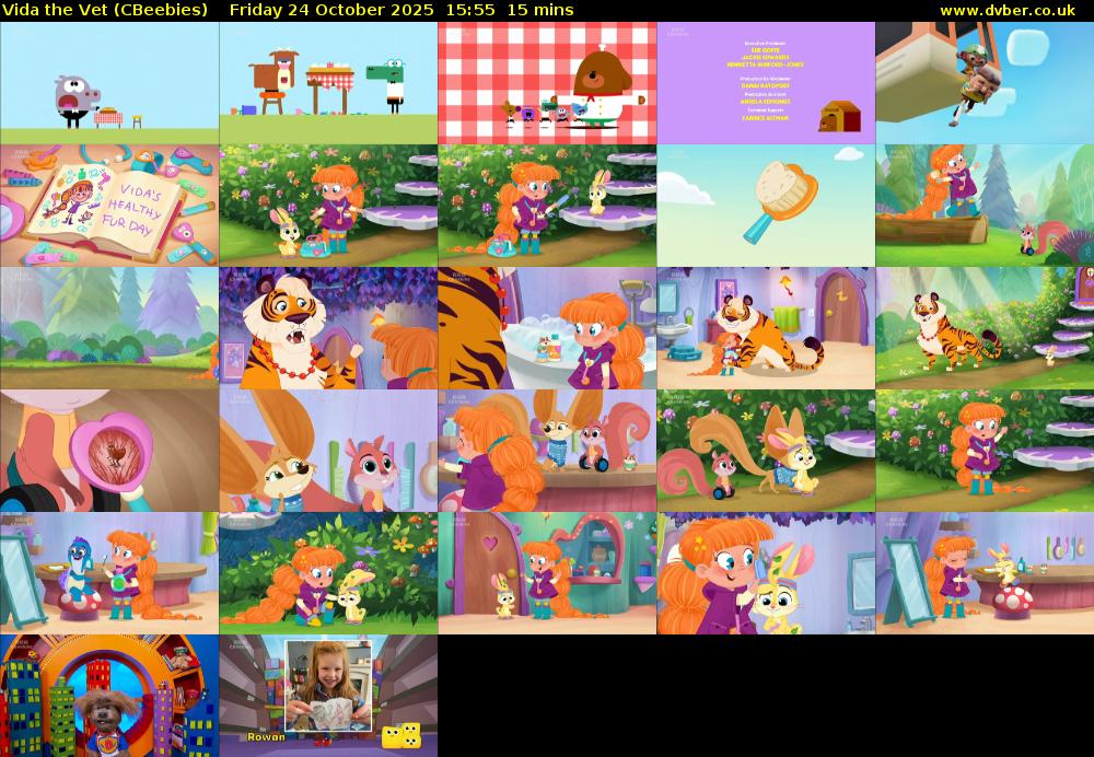 Vida the Vet (CBeebies) Friday 24 October 2025 15:55 - 16:10