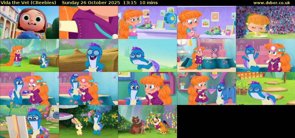 Vida the Vet (CBeebies) Sunday 26 October 2025 13:15 - 13:25