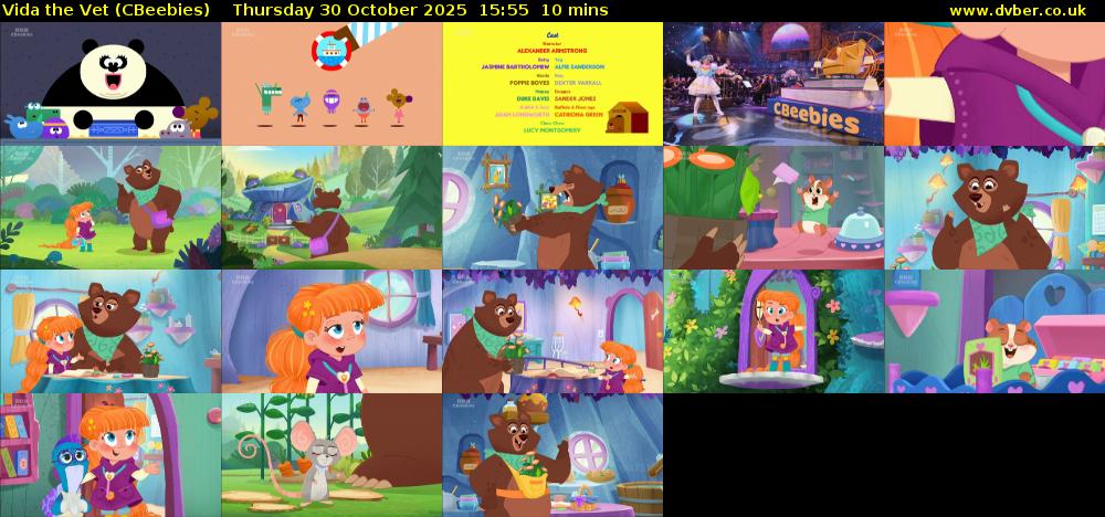 Vida the Vet (CBeebies) Thursday 30 October 2025 15:55 - 16:05
