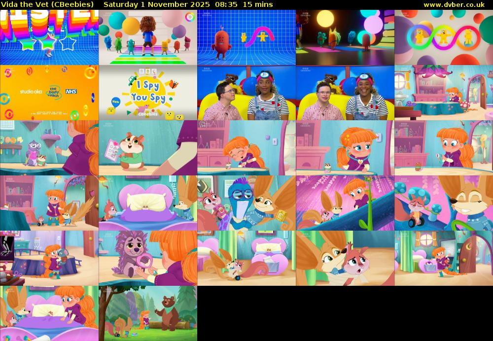 Vida the Vet (CBeebies) Saturday 1 November 2025 08:35 - 08:50