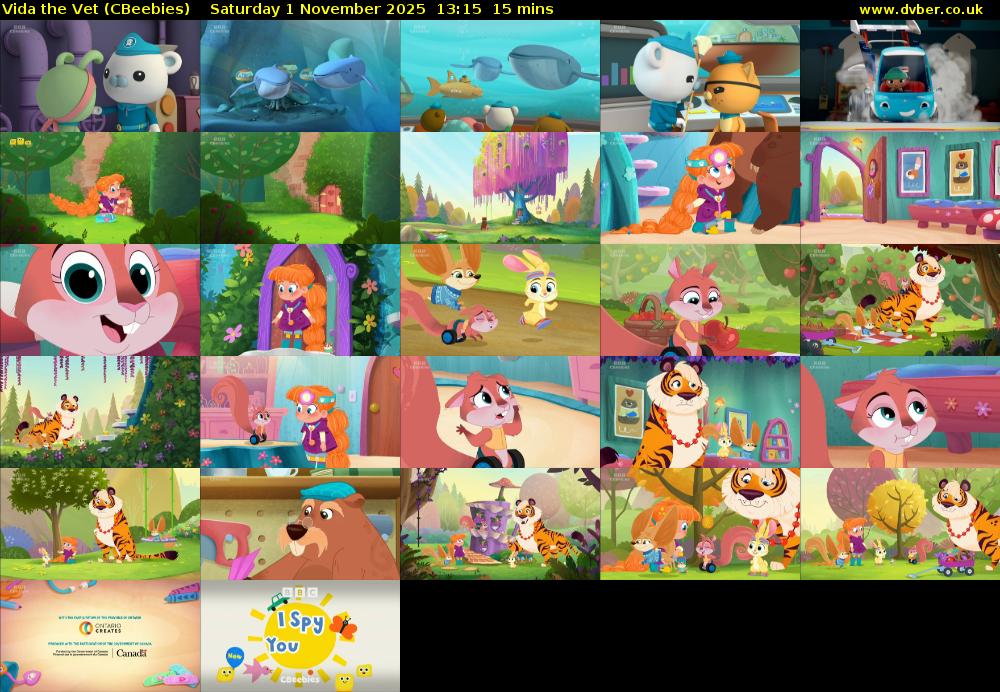 Vida the Vet (CBeebies) Saturday 1 November 2025 13:15 - 13:30