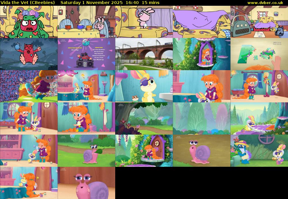 Vida the Vet (CBeebies) Saturday 1 November 2025 16:40 - 16:55