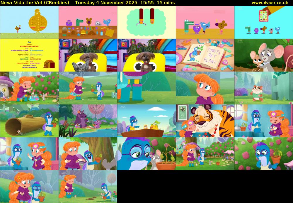 Vida the Vet (CBeebies) Tuesday 4 November 2025 15:55 - 16:10