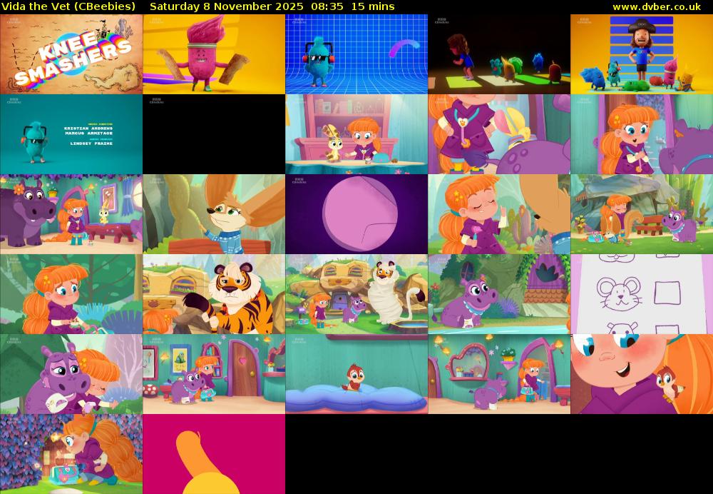 Vida the Vet (CBeebies) Saturday 8 November 2025 08:35 - 08:50