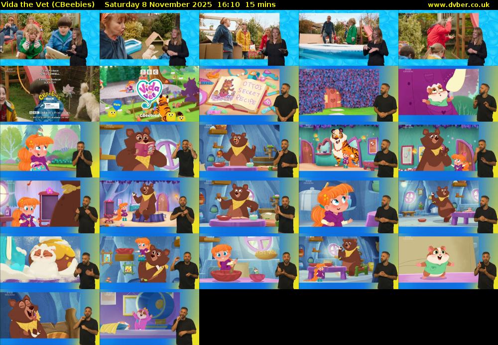 Vida the Vet (CBeebies) Saturday 8 November 2025 16:10 - 16:25