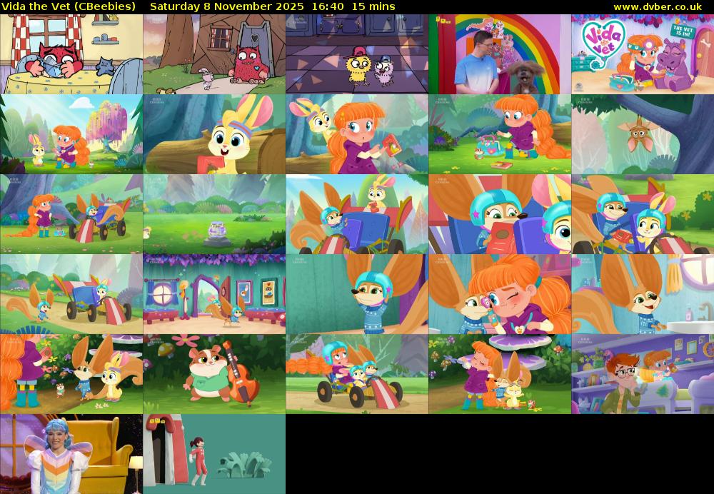 Vida the Vet (CBeebies) Saturday 8 November 2025 16:40 - 16:55