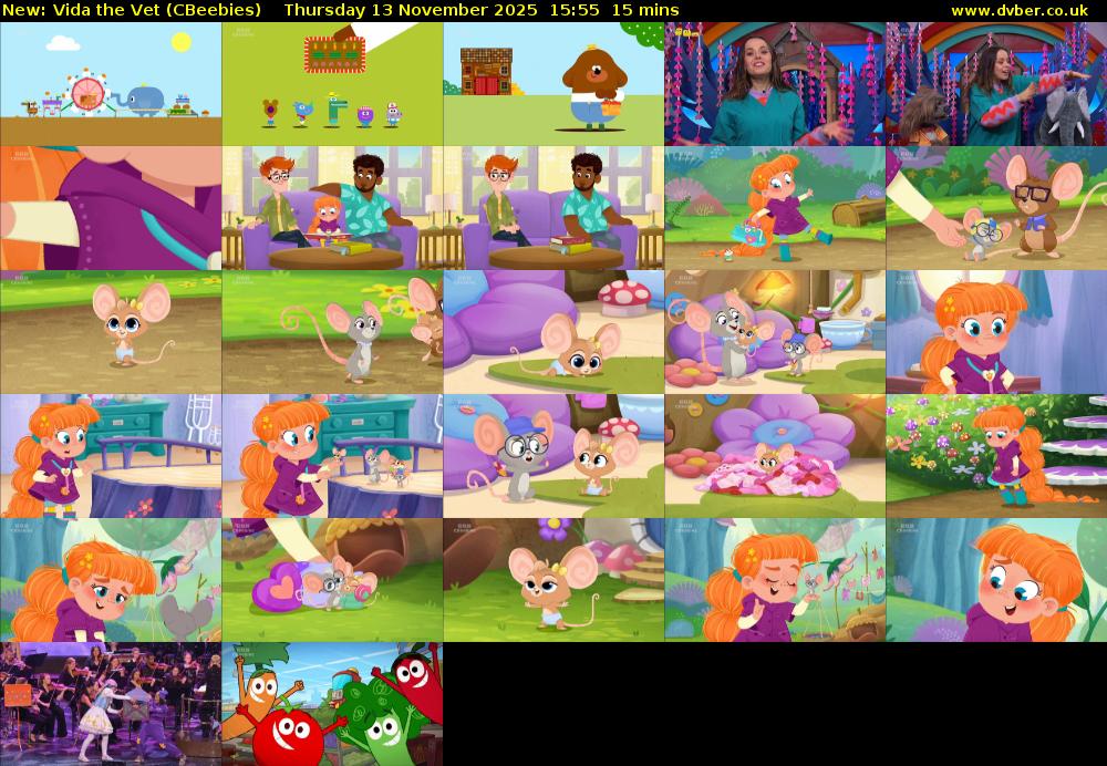 Vida the Vet (CBeebies) Thursday 13 November 2025 15:55 - 16:10
