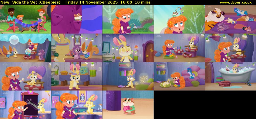 Vida the Vet (CBeebies) Friday 14 November 2025 16:00 - 16:10