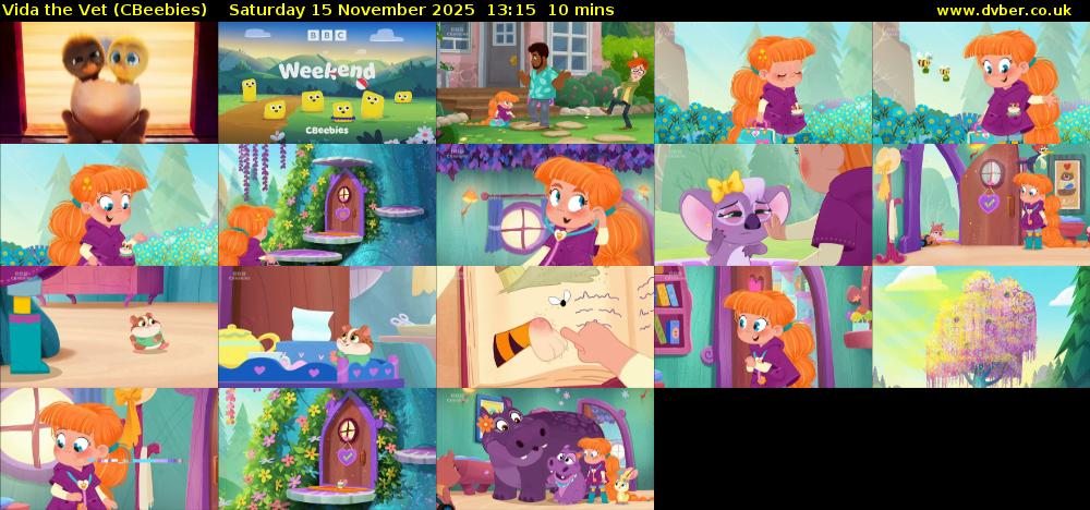 Vida the Vet (CBeebies) Saturday 15 November 2025 13:15 - 13:25