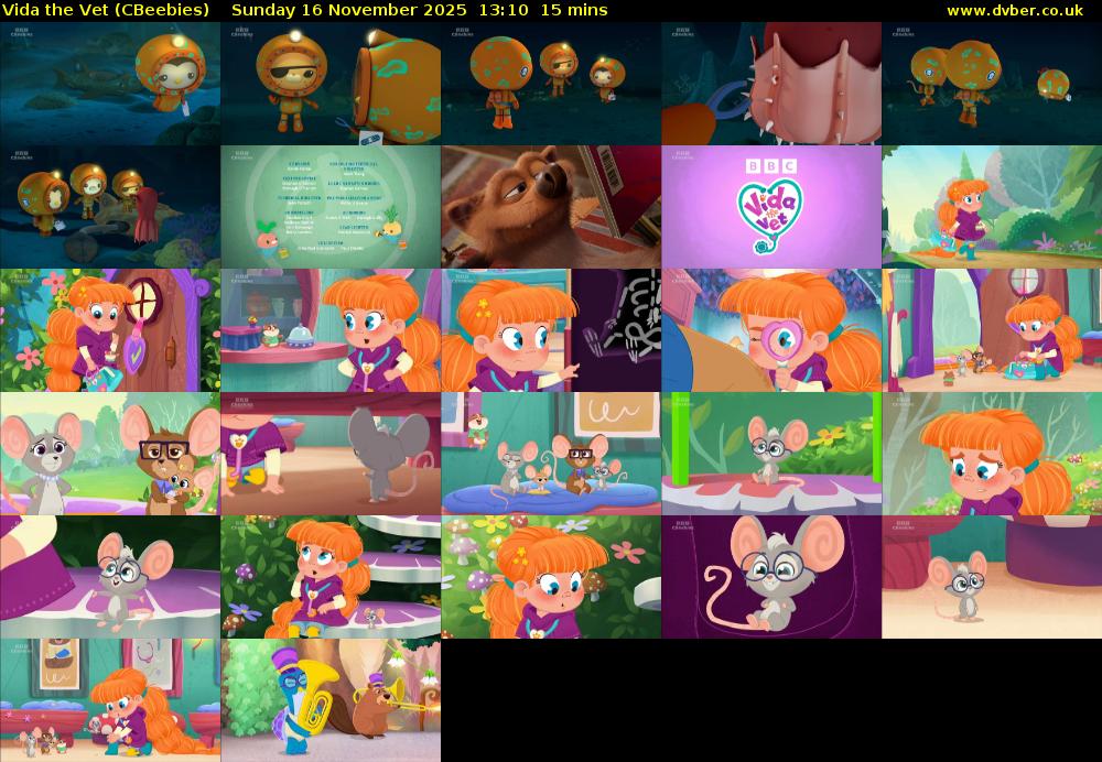 Vida the Vet (CBeebies) Sunday 16 November 2025 13:10 - 13:25