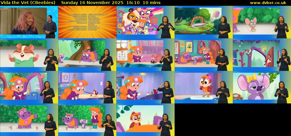 Vida the Vet (CBeebies) Sunday 16 November 2025 16:10 - 16:20