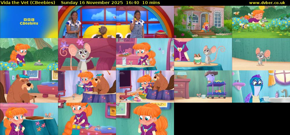 Vida the Vet (CBeebies) Sunday 16 November 2025 16:40 - 16:50