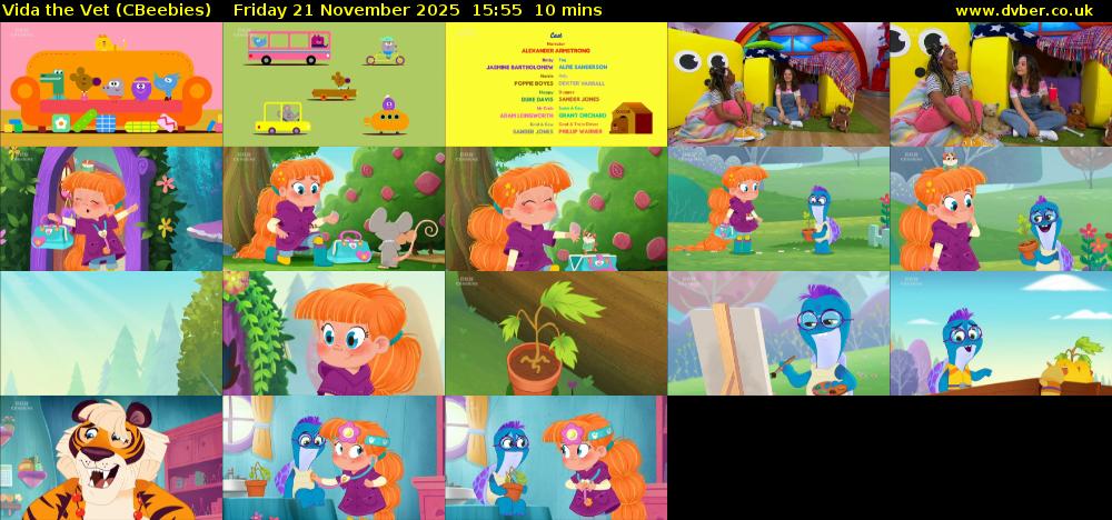 Vida the Vet (CBeebies) Friday 21 November 2025 15:55 - 16:05