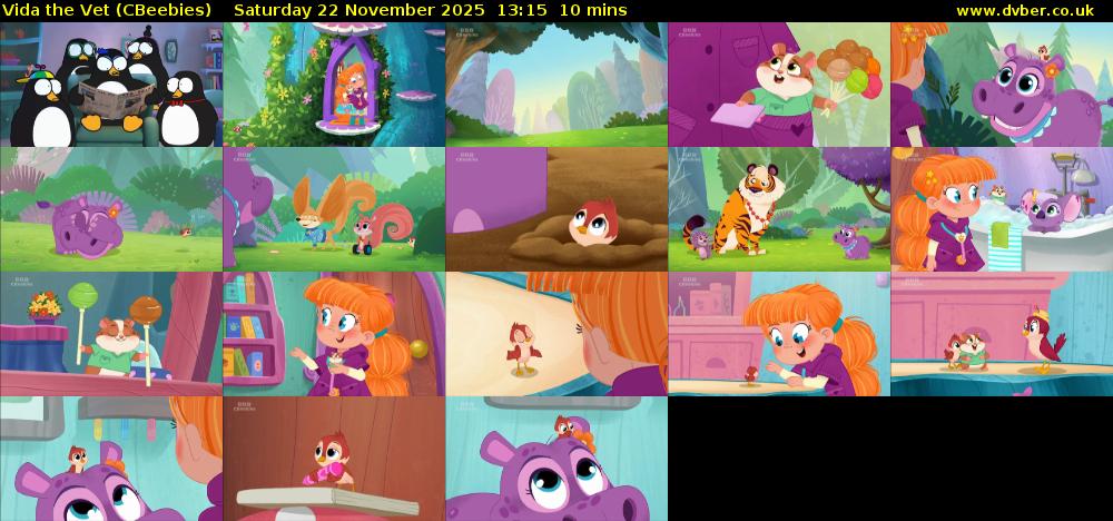 Vida the Vet (CBeebies) Saturday 22 November 2025 13:15 - 13:25