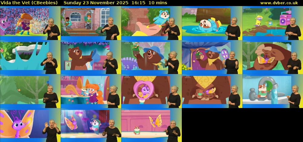 Vida the Vet (CBeebies) Sunday 23 November 2025 16:15 - 16:25