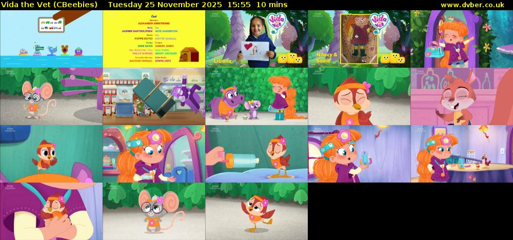 Vida the Vet (CBeebies) Tuesday 25 November 2025 15:55 - 16:05