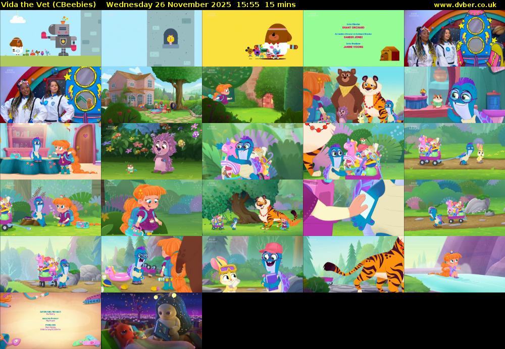 Vida the Vet (CBeebies) Wednesday 26 November 2025 15:55 - 16:10