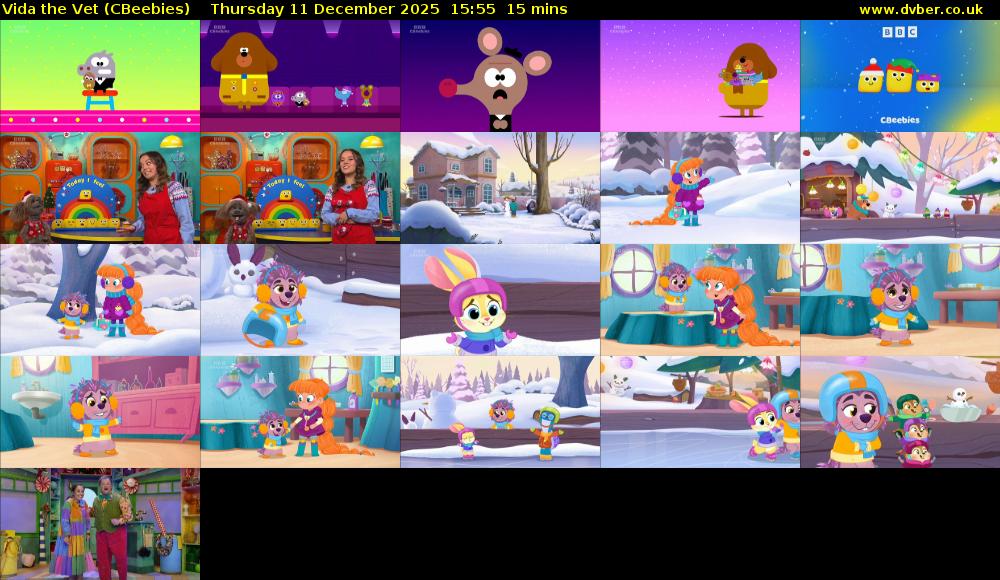 Vida the Vet (CBeebies) Thursday 11 December 2025 15:55 - 16:10
