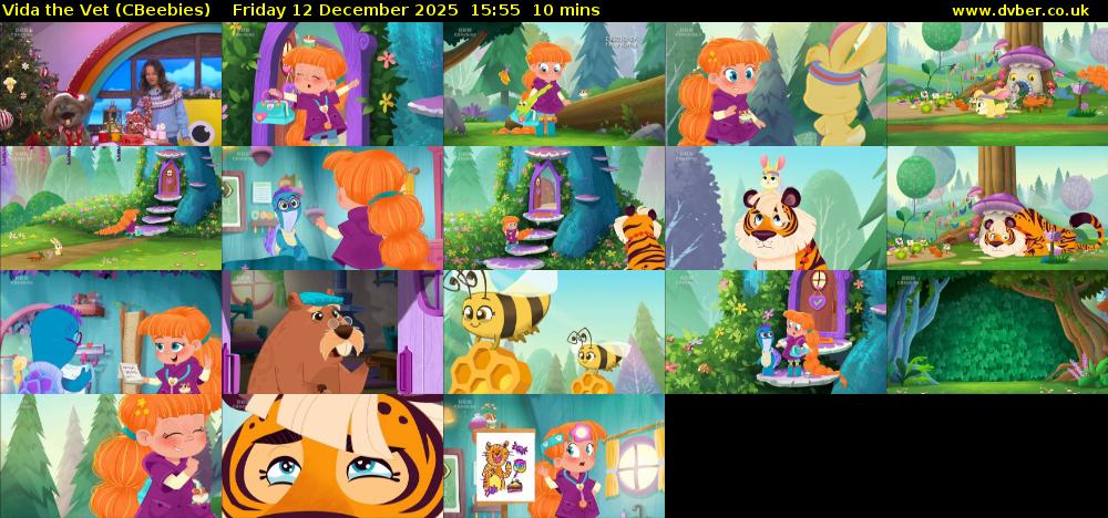 Vida the Vet (CBeebies) Friday 12 December 2025 15:55 - 16:05