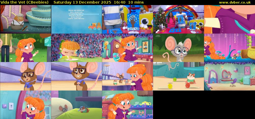 Vida the Vet (CBeebies) Saturday 13 December 2025 16:40 - 16:50